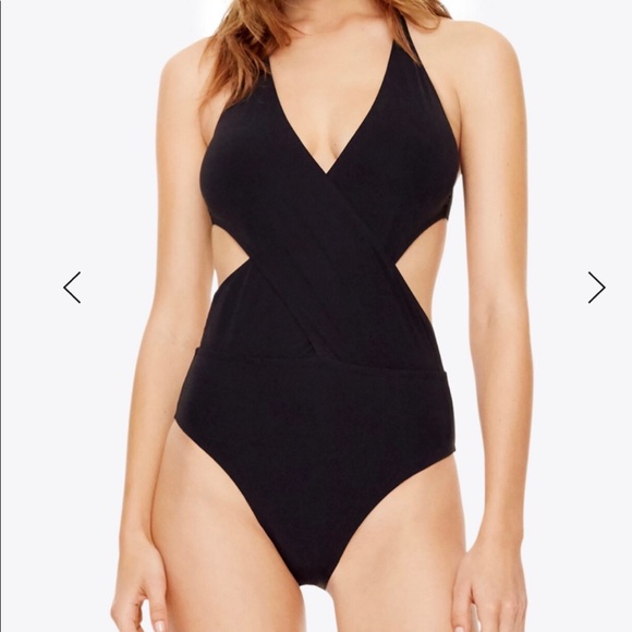 Tory Burch Other - NWT Tory Burch Black Wrap One Piece swimsuit. L